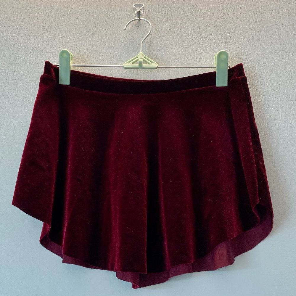 Burgundy Red Velvet Ballet Skirt
